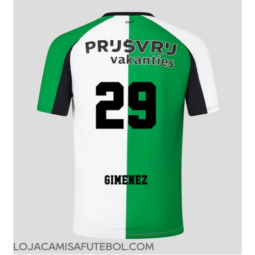 Camisa de Futebol Feyenoord Santiago Gimenez #29 Equipamento Alternativo 2024-25 Manga Curta